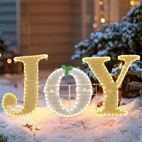 Outdoor Lit Joy Sign