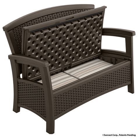 Outdoor Loveseat Storage Bench