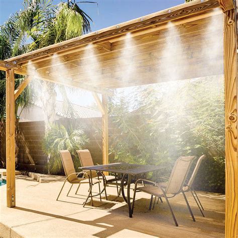 outdoor misting system outdoor kitchen
