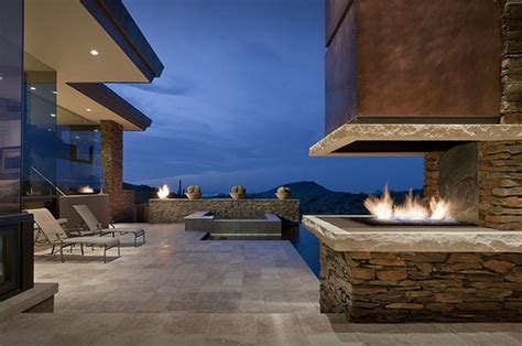 Outdoor Modern Fireplace Ideas