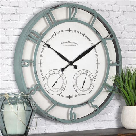 KUNY Outdoor Garden Wall Clock,Large 30cm Waterproof Garden Ornament