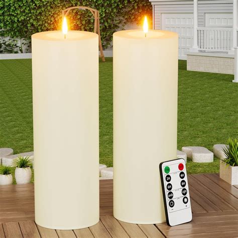 Outdoor Pillar Candles With Timer