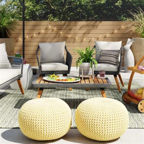 Awasome Outdoor Poufs Ideas