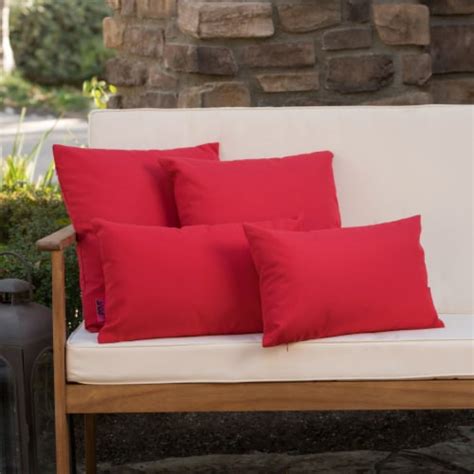 Outdoor Red Pillows Set