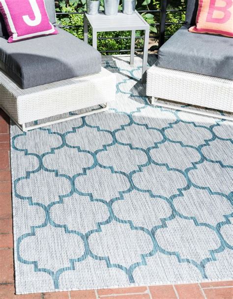 Outdoor Rug Blue Gray