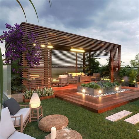 Outdoor Seating Area Ideas With Roof
