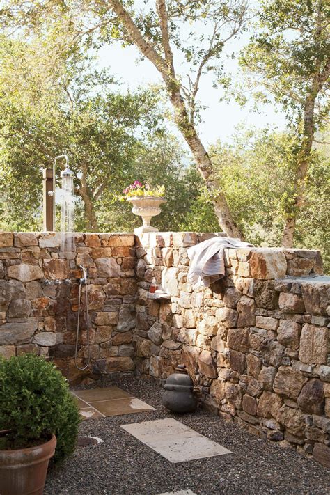 Outdoor Shower Rocks