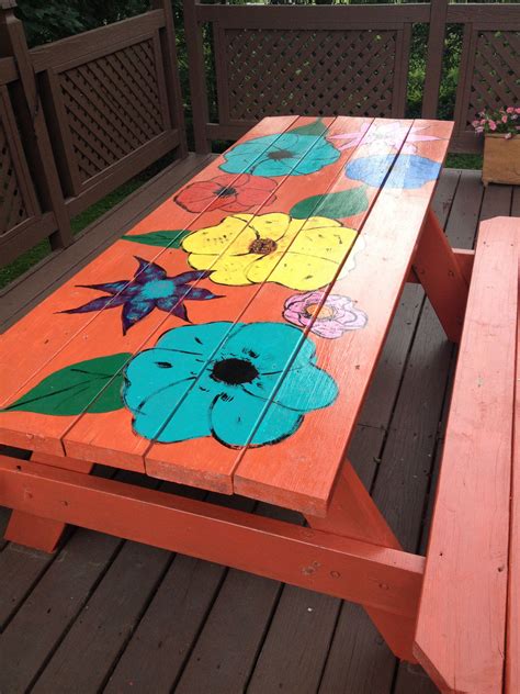 Outdoor Table Painting Ideas