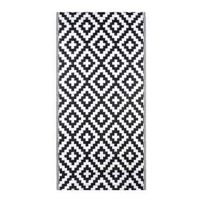 Design In & Outdoor Teppich Breeze Schwarz Creme Teppich Boss