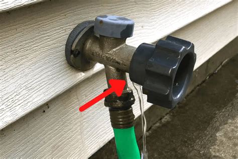 outdoor water faucet leaking handle