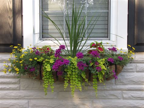 Outdoor Window Boxes With Artificial Flowers