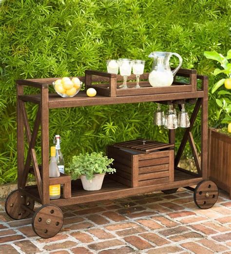 weedtime.us:outdoor wood bar cart