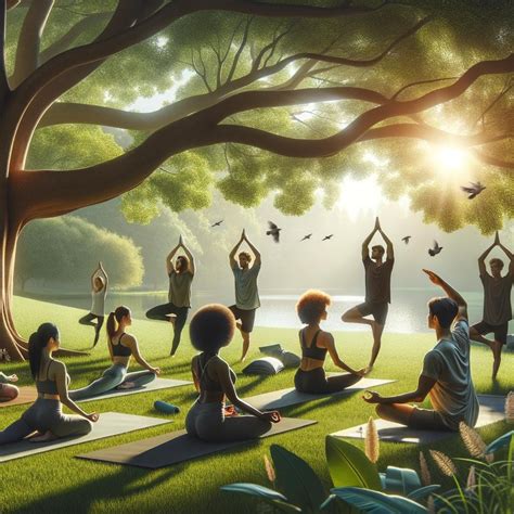 outdoor yoga session