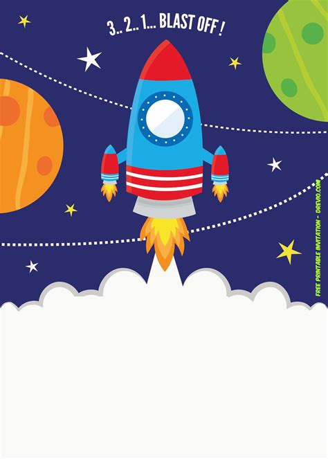 Outer Space Invitation/ Space Birthday Invitation/ Space Etsy