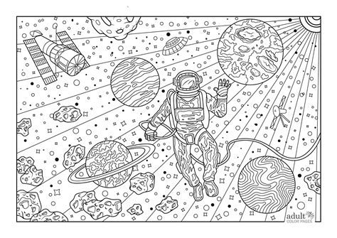Outer Space Coloring Pages Hard