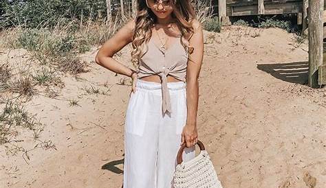 Outfit Beach Pants Striped Inspo Never Without Navy