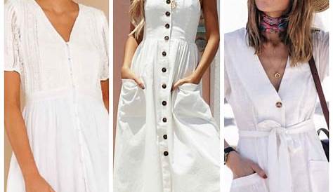 Outfit Casual Vestido Blanco s s