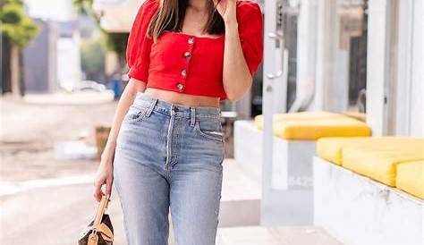 Outfit Crop Top And Jeans Casual Yet Cute Fashion s