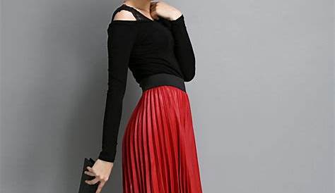 Outfit Ideas Black Skirt Maxi TheBeautyMusthaves