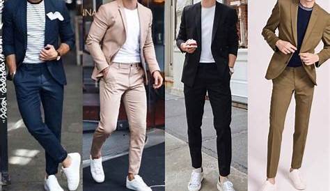 Outfit Traje Con Tenis Blancos Hombre White Sneakers Is The New Black