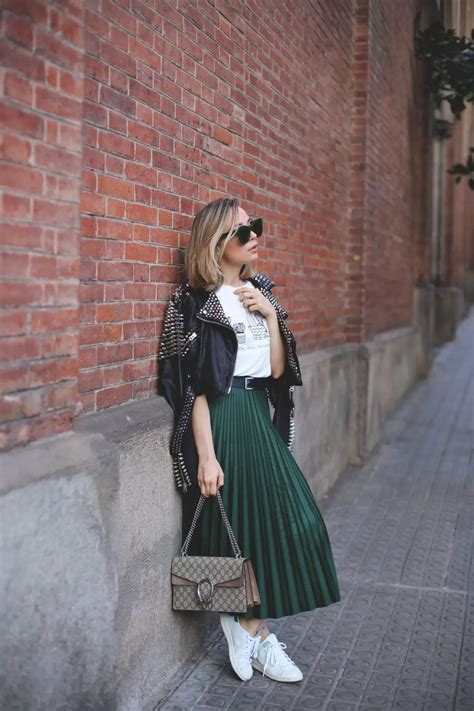 Outfit Falda Tableada Verde
