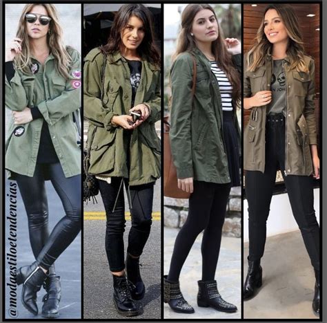 Outfits Con Chamarras Verde Militar