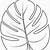 outline tropical leaf template