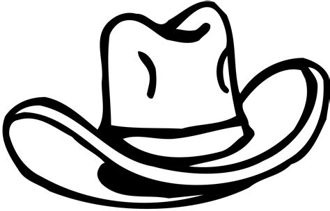 outline cowboy hat clipart