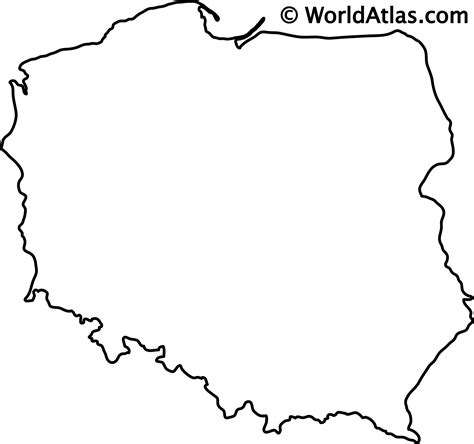 outline map of poland