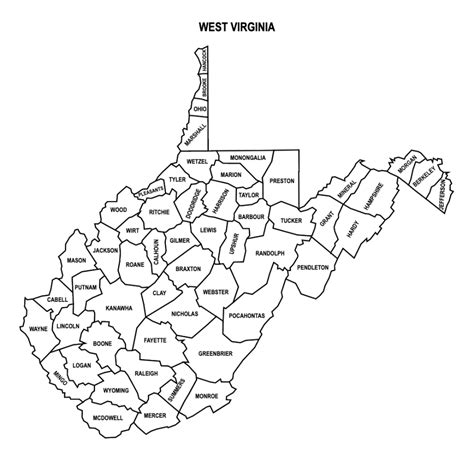 Outline Map Of West Virginia