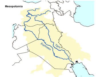 Outline Mesopotamia Map Printable