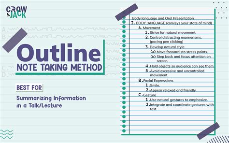 outline method of note taking example pdf