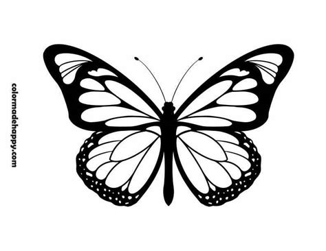 Outline Of A Butterfly Printable