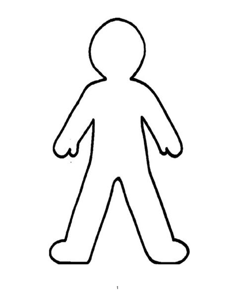 Outline Of A Person Printable