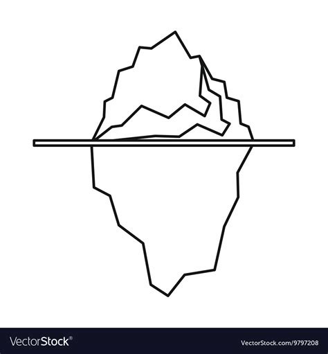 outline of an iceberg