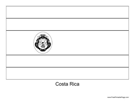 outline of costa rica flag