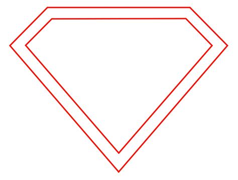 outline of superman symbol