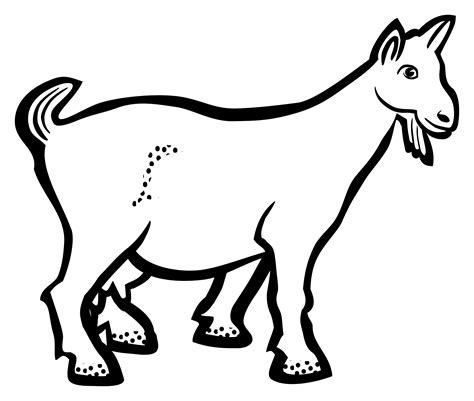 outline picture of a goat