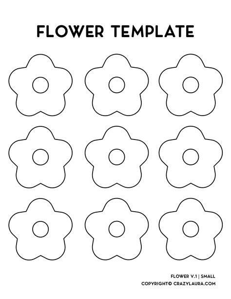 outline printable flower template printable template