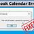 outlook calendar the set of folders cannot be opened