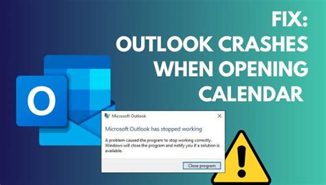 Outlook Crashes When Unchecking Group Calendar