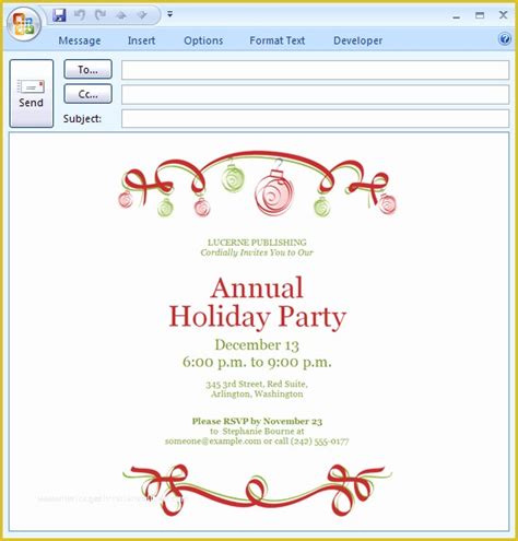 Free Email Invitation Templates for Outlook Of Download Free Printable