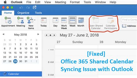 Outlook Shared Calendar Not Syncing