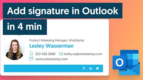 outlook 10 signature generator