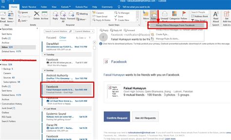Outlook Express 2017 Deleting Email