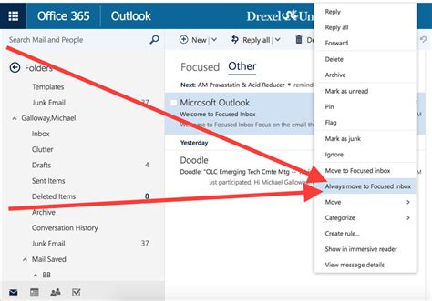 Outlook Focused Inbox Wins