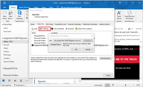 Outlook Inbox Reached Maximum Size