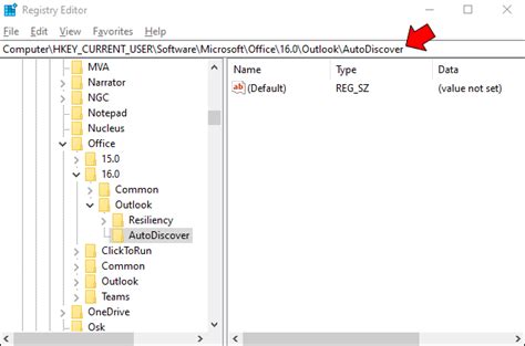 outlook need password loop registry fix