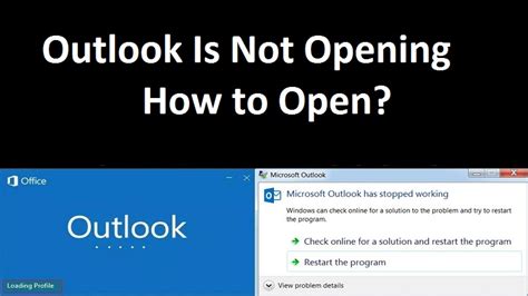 outlook not opening on computer