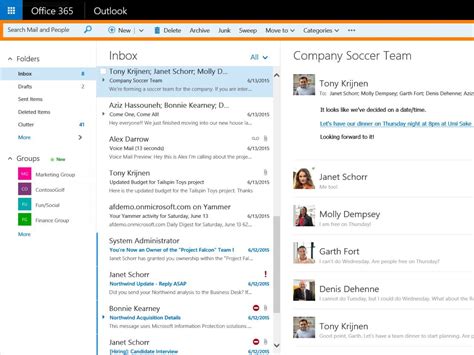 outlook web app for 365 business